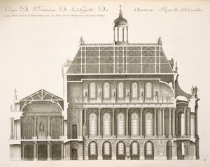 パレデュルーブル：ロイヤルチャペル、セクション、1720年代 作： French School