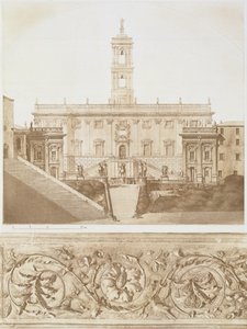 ジュールズアドルフショーヴェ（b.1828）によって彫刻された、モニュン時代のエトデラルネッサンスの断片からのパラッツォセナトリオ、ローマ、国会議事堂 作： French School