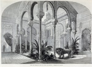 Parc du Montsouris：1867年の万国博覧会でのチュニスのPalais du Beyの内部。 作： French School