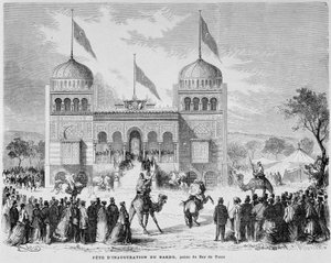 Parc du Montsouris：1867年に開催された万国博覧会の際のチュニスのPalais du Bey。 作： French School