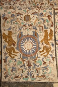 教区教会（Església de la Mare de Déu de Solers）。内部。身廊。壁画。詳細。16世紀（？） 作： French School