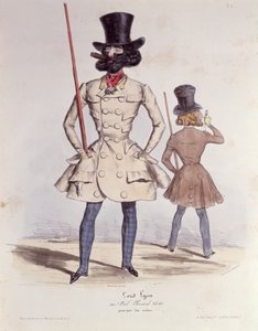 バルチカールでのパリジャンダンディ、1840年（カラーリソ） 作： French School
