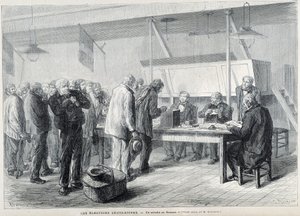 国会議員選挙：ボーセの投票所-「Le Monde Illustré」1876年3月号掲載 作： French School