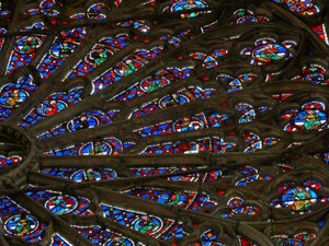 ノースローズウィンドウの部分図、1300年頃 作： French School