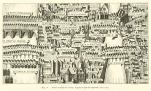 タペストリー計画によると、市の中心部、1540年頃 作： French School