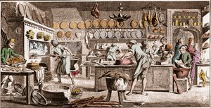 ペストリー・コック - ドニ・ディドロ（1713-1784）とジャン・ダランベール（1717-1783）による「科学、芸術、職業の大百科事典（The Great Encyclopedie, ou Dictionnaire Raisonne des Sciences, des Arts et des Metiers）」。 作： French School