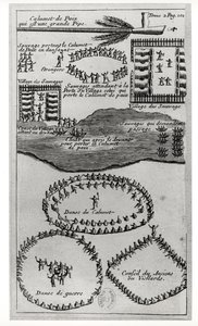 イロンコイ族のピースパイプダンス、ルイ=アルマンドラホンタン男爵（1666-1715）、1704 作： French School