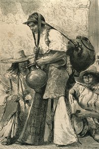 メキシコシティの農民、1860年代（彫刻） 作： French School