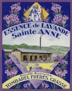 香水ラベル、ラベンダーエッセンス 作： French School