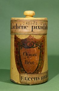 生アヘンを保存するための製薬瓶、1632（セラミック） 作： French School