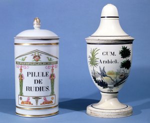 Pilule de radiusおよびGum Arabic（faience）用の医薬品瓶