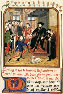 天蓋の下のフィリップ・グッド（1396-1467）、エッチング、「Instruction jeune prince」より、「Dictionary of Furniture and Decoration, Henry Havard, Volume II」に収録。