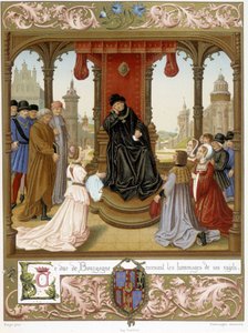 臣下の賛辞を受けるフィリップ3世（Mme de Witt著「Les Chroniqueurs de l