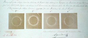 マドリードの天文台で撮影された日食の写真 作： French School