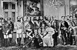 世界の支配者のフォトモンタージュ、1867年（コラージュされたbw写真） 作： French School