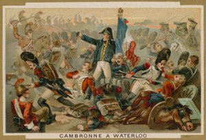 1815年のウォータールーの戦いでのフランスの将軍、ピエールカンブロンヌ 作： French School