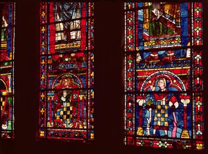 ピエールドドルー（1190〜1250年）と息子のジャンドブルターニュ（1237〜86年）の詳細 作： French School