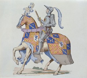 1475年に馬に乗ってピエールドロアン、シエールドギー、ゴーティエの彫刻 作： French School