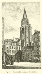 サンジェルマンデプレ広場、1850 作： French School