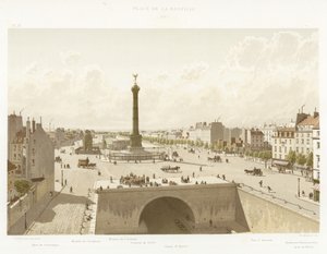 バスティーユ広場、1841 作： French School