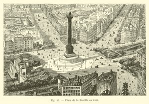 1858年にバスティーユ広場 作： French School