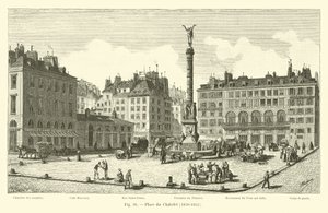 シャトレ広場、1820年〜1855年 作： French School