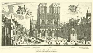 1650年にデュパルビス広場、ヴァンメルレンの彫刻のファクシミリ 作： French School