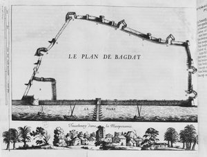 バグダッドの計画、JBタヴェルニエ作「Les Six Voyages」より、1676年
