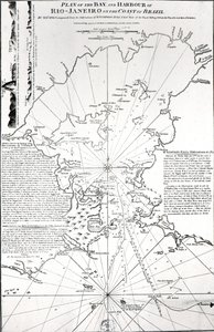 ブラジルの海岸にあるリオデジャネイロ湾と湾の計画、1794年 作： French School
