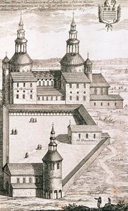 1673年のサンリキエのベネディクト会修道院の計画 作： French School