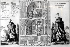 ジョージルイルルージュによる「ジャルダンアングロシノワアラモード」からの北京皇帝の庭園の計画、c.1776-78発行 作： French School