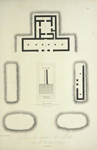 オアハカ州ミトラの遺跡の平面図（アレキサンダー・フォン・フンボルトとアイム・ボンプランの「Vues des Cordillères et Monumens des Peuples Indigènes de l