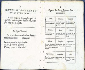 惑星と星座をユーモラスに扱う - ジャン・ゲラン著「過去の時間のための雑学」より 作： French School