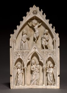 プラーク：はりつけと天使のいる聖母子、c.1250-1270