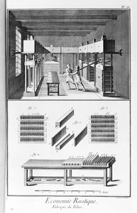 タバコ工場を表すプレート。Manufacture de Tabac - L