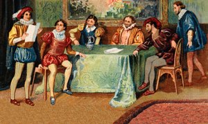 ロンサールのプレアデス詩人のJoachim du Bellay（1522-1560）、Jean Antoine de Baif（1532-1589）、Jean Dorat（本名Jean DinemandiのAuratus。 作： French School
