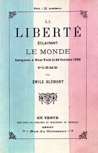1886年10月28日、自由の女神の就任式典を祝うエミールブレモン（1839-1927）の詩 作： French School