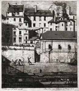 パリの警察。(エングレービング、1860年頃)