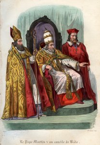 教皇マーティン5世（1368〜1431年）、1431年にバーゼル評議会（コンサイルドバレ）で