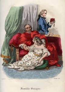 教皇ピウス6世（Pie、Pio）（1717-1799）若い女性を誘惑する