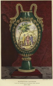 フランス・セーブル国立窯の磁器製花瓶 作： French School