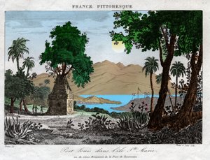 マダガスカルのポートルイス。(エッチング、1850年頃) 作： French School