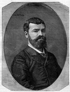 パリの新ソルボンヌ大学を建設したフランスの建築家、アンリ＝ポール（Henri Paul）・ネノ（1853-1934）の肖像。Le Monde Illustre "に掲載された版画。 作： French School