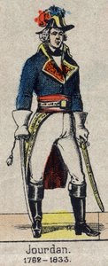Portrait en pied de Jean Baptiste, Comte Jourdan, marechal de France (1762-1833) 19世紀末のエピナルのイメージ。 作： French School