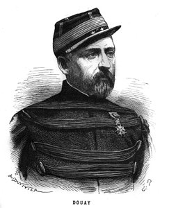 フランスの将軍、アベル・ドゥーエ（1809-1870）の肖像。"Les Illustrations De L