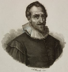 Adam de Craponnen (1526-1576), ranskalaisen insinöörin muotokuva, Marchin kaiverrus