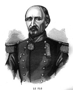 フランス軍の将軍であり、政治家でもあったアドルフ・ル・フロ（1804-1887）の肖像。Les Illustrations De L