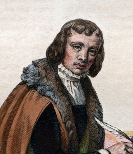 フランスの詩人であり政治家であるアランシャルティエ（1385-1430）の肖像。 作： French School
