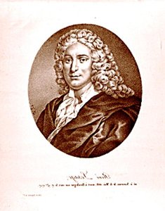 アラン・ルネ・レサージュ（1668-1747）の肖像（リトグラフ）（モノクロ写真） 作： French School