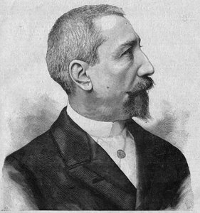 フランスの小説家、詩人、アカデミー・フランセーズ会員であるアナトール・フランス（1844-1924）の肖像。2月6日の「La gazette du dimanche」に掲載されたエングレーヴィング。 作： French School